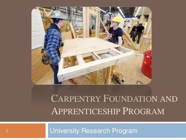 carpentry foundation and apprenticeship programs