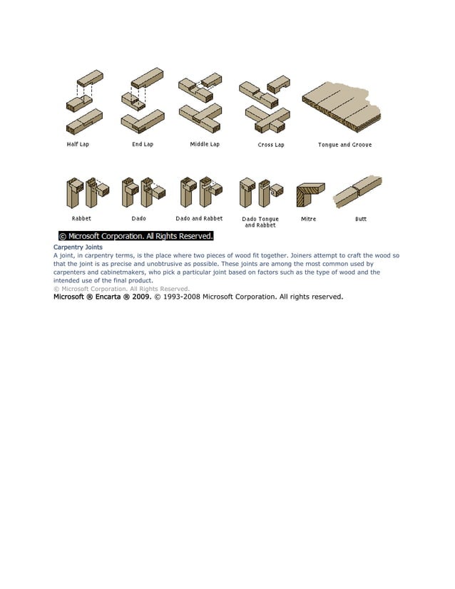 Carpentry joints PDF