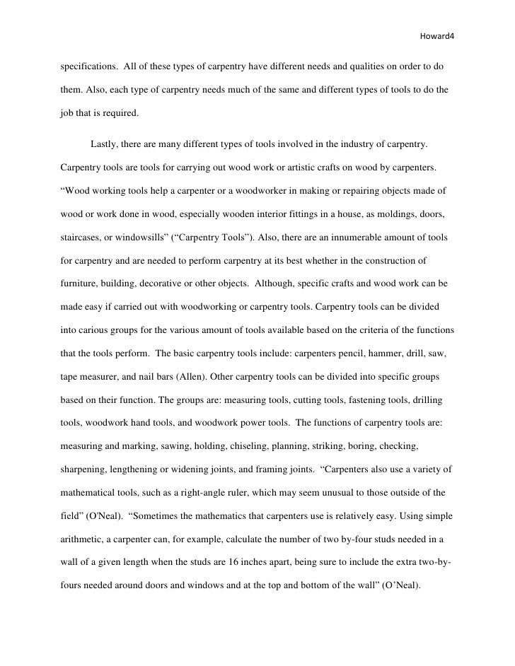 Carpentry reseach paper revised using track changes