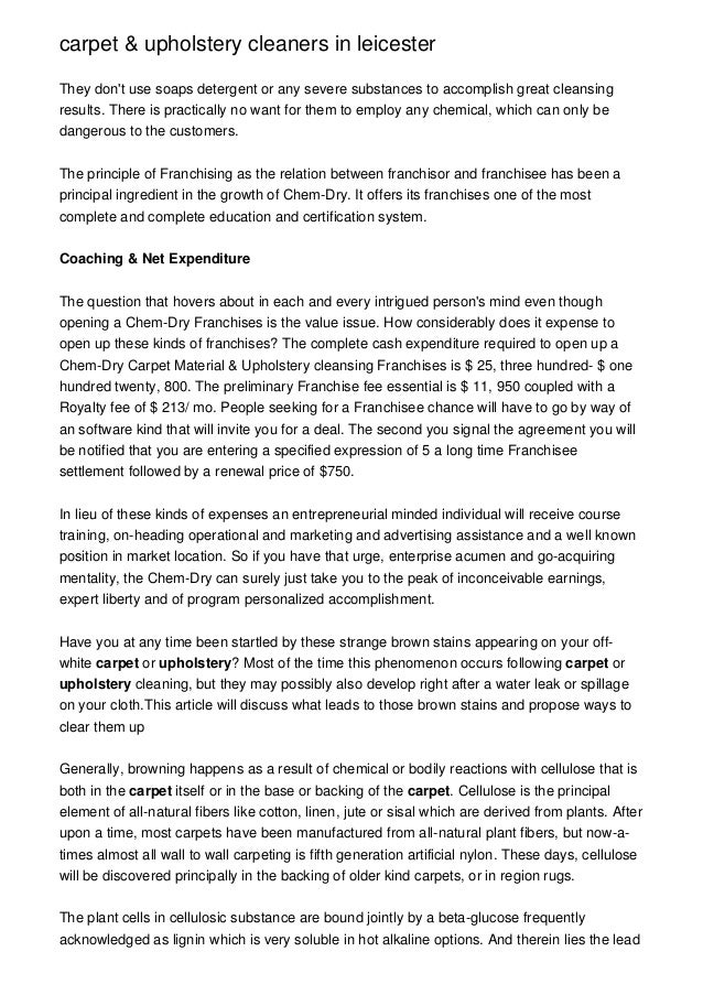 carpet & upholstery cleaners in leicester