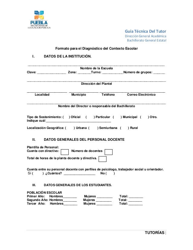 carpeta tutor 2011 formato de reporte de indisciplina escolar