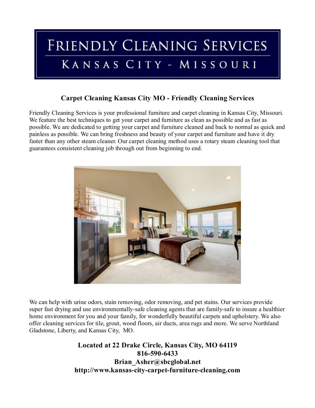 Carpet Cleaning Kansas City MO Friendly Cleaning Services
