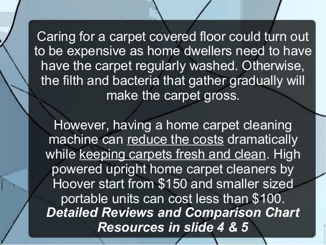 Hoover Carpet Cleaner Comparison Chart