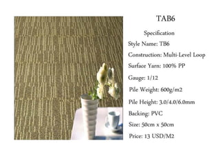 Carpet tile collection 2014