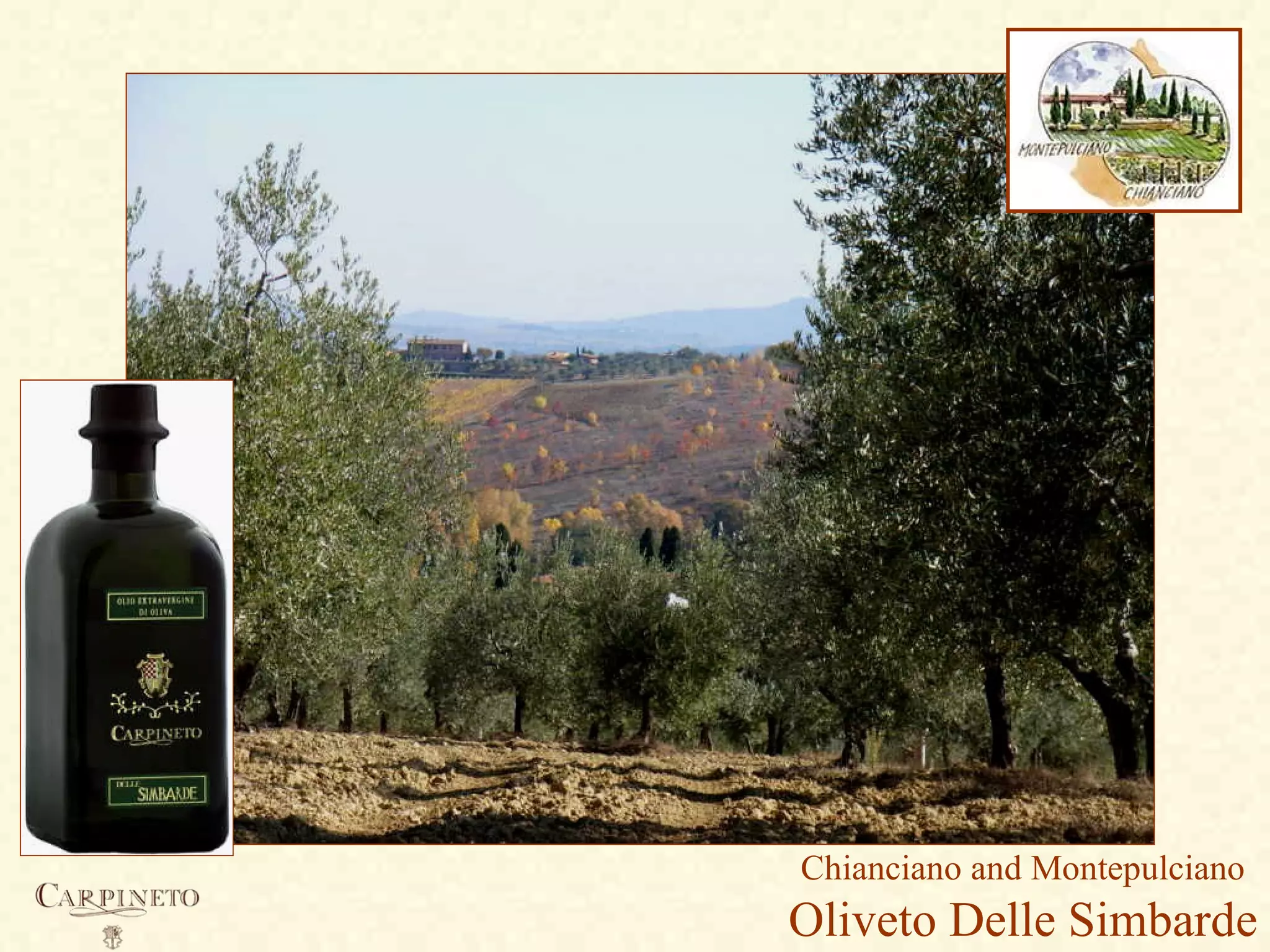 Chianciano and Montepulciano
Oliveto Delle Simbarde