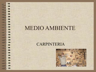 MEDIO AMBIENTE
CARPINTERIA

 