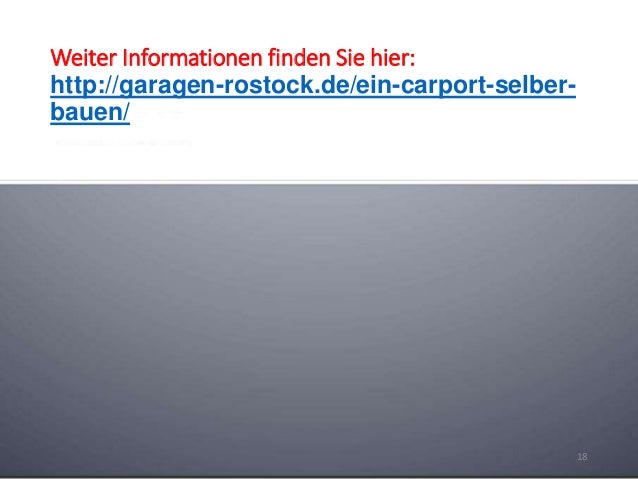 Einen Eigenen Carport Bauen