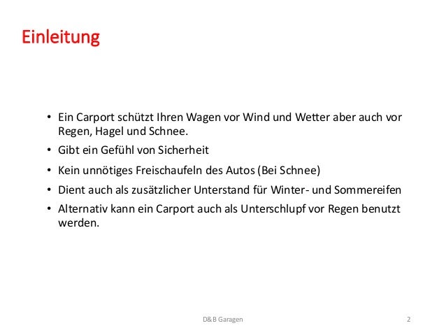 Einen Eigenen Carport Bauen