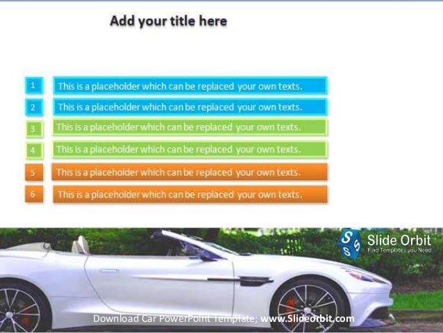 car power point template