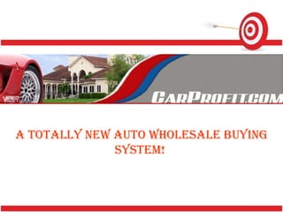 A totally new Auto Wholesale Buying System!   
