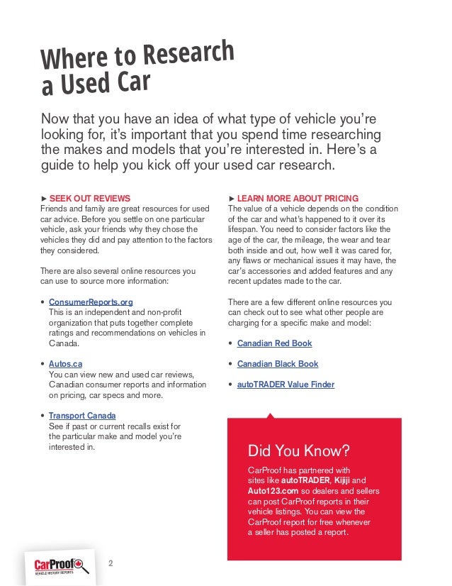carproof used car buying