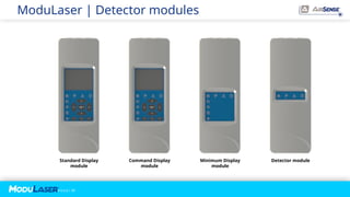 P A G E / 17
ModuLaser | Detector modules
Standard Display
module
Command Display
module
Minimum Display
module
Detector module
 