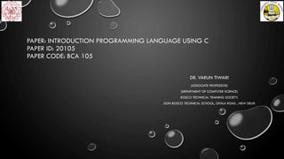 Array In C Ppt Array In C Ppt