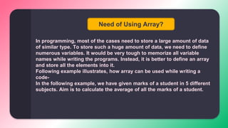 C# Array.pptx | Programming Languages | Computing