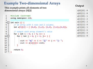 C++ Arrays two abd one dimensional for mecha.pdf