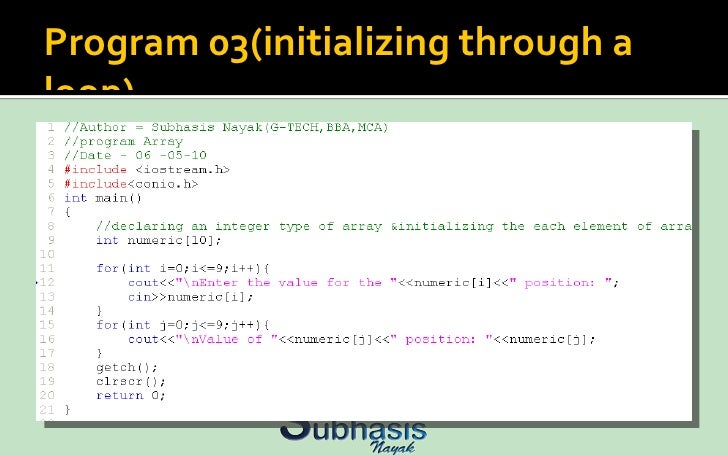 C++ arrays part1