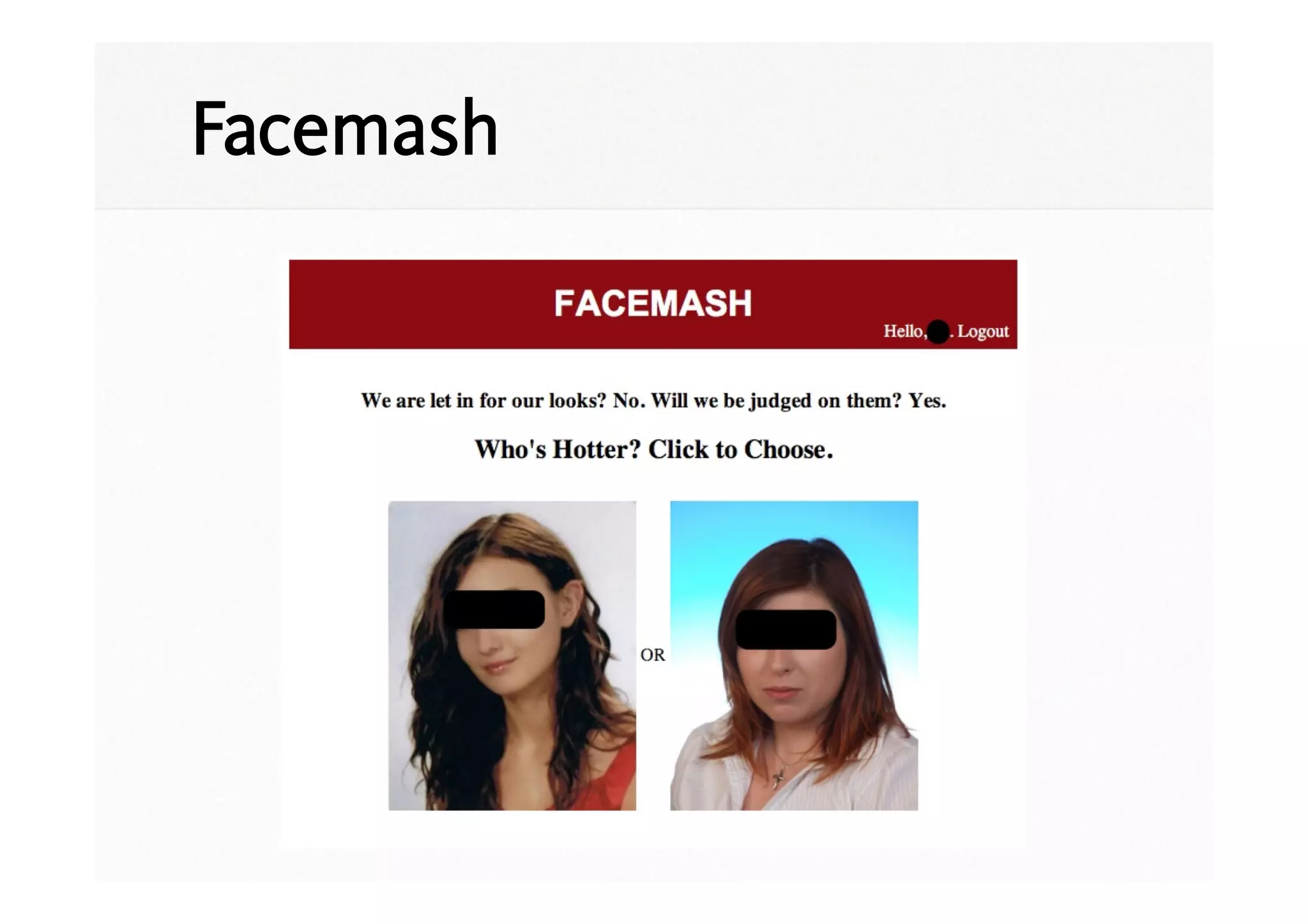 Facemash
 