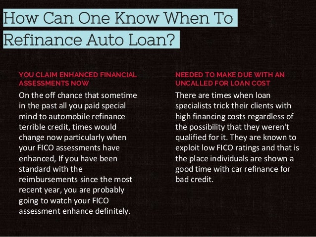 refinance car loan with bad credit
