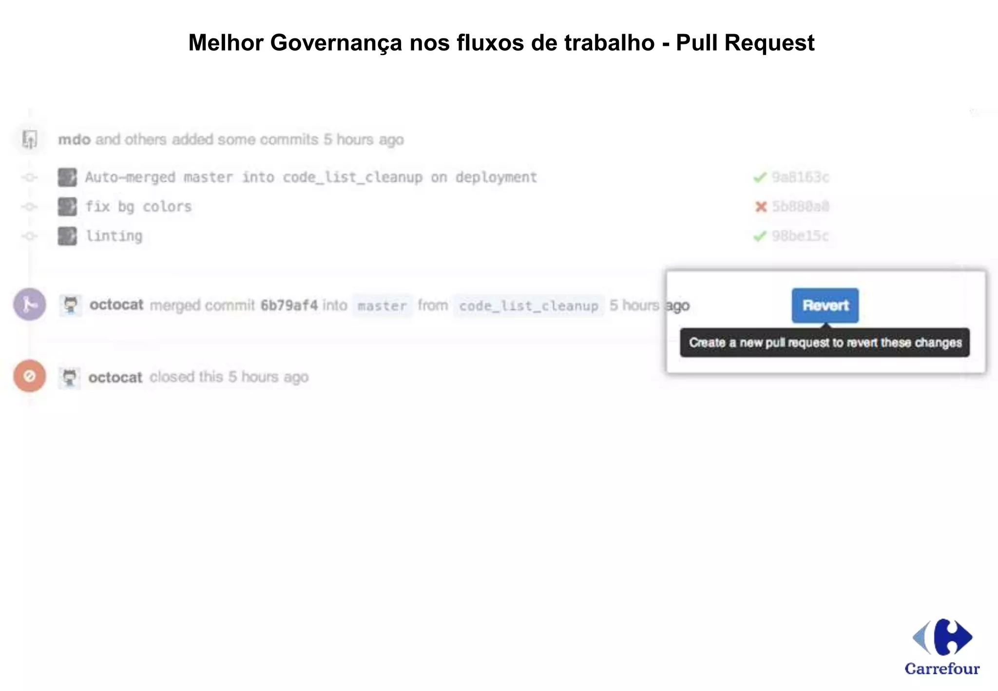 Melhor Governança nos fluxos de trabalho - Pull Request
 