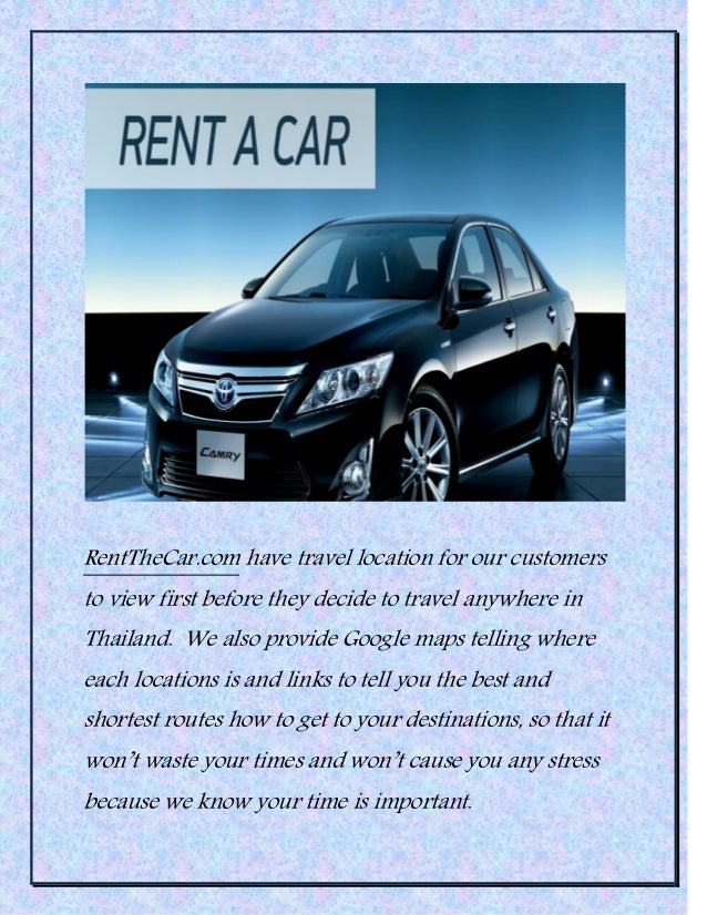 Car Rental in Thailand Rent a Car in Bangkok Rent The Car