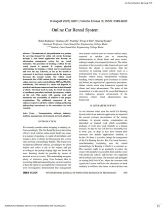 Car Rental System By Using PHP
ALAMURI RATNAMALA INSTITUTE OF ENGINEERING AND TECHNOLOGY 35
 