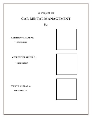 Car rental management system | PDF