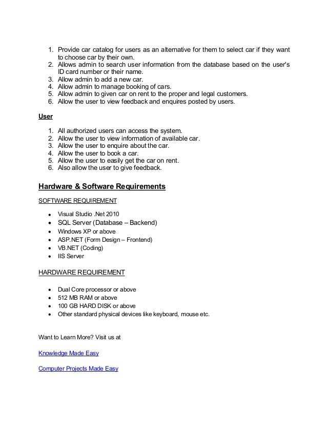 Requirements To Rent A Car >> Car Rental System Requirements To Rent A Car >> Car Rental System
