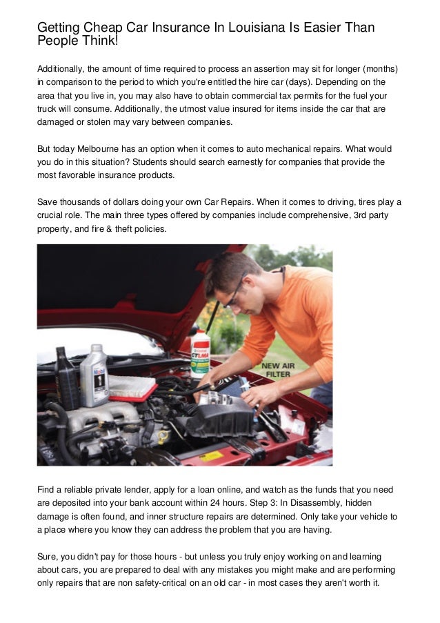 cheap auto insurance in louisiana Getting Cheap Car Insurance In Louisiana Is Easier Than People Think!