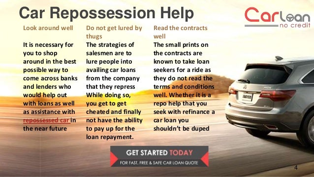 getting a car loan with repossession