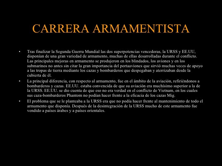 Carrera Nuclear Y De Armamentos Carrera Nuclear Y De Armamentos
