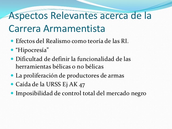 Carrera armamentista Carrera armamentista