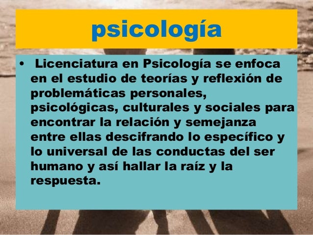 Carrera de psicologia y pedagogia informacion