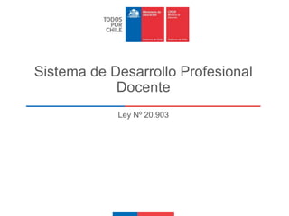 Sistema de Desarrollo Profesional
Docente
Ley Nº 20.903
www.mineduc.cl
 