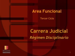 Tercer Ciclo  Area Funcional Carrera Judicial Régimen Disciplinario 