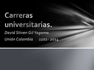 David Stiven Gil Yagama.
Unión Colombia

1101- 2014

 