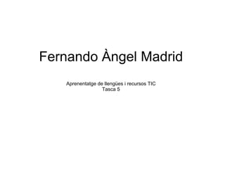 Fernando Àngel Madrid Aprenentatge de llengües i recursos TIC Tasca 5 