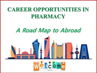 CAREER OPPORTUNITIES IN
PHARMACY
A Road Map to Abroad
 