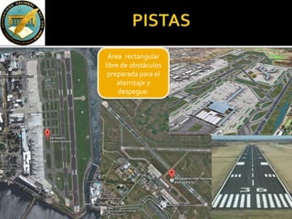 Área rectangular
libre de obstáculos
preparada para el
aterrizaje y
despegue.
 