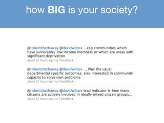 how  BIG  is your society? 
