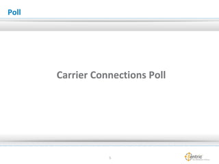 Poll
Carrier Connections Poll
5
 