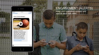 ENGAGEMENT (ALERTS)
Keep your customers updated with
special alerts and news.
 