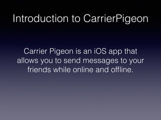 Send Message Using Piegon Carrier pigeon presentation | PDF