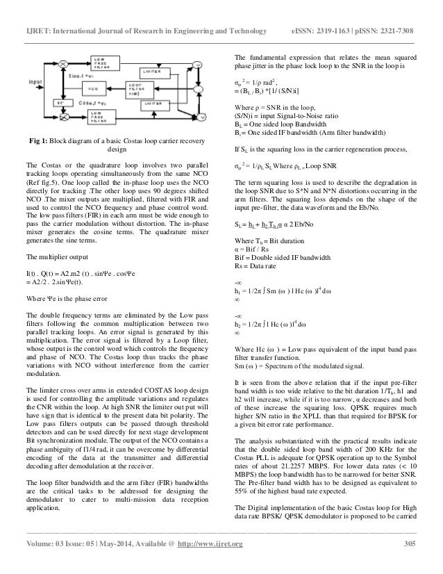 Carrier recovery and clock recovery for qpsk demodulation