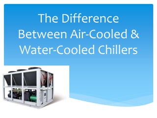 The Difference
Between Air-Cooled &
Water-Cooled Chillers
 