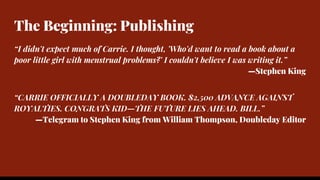 Carrie Script Writing CARRIE THE MUSICAL | PPTX
