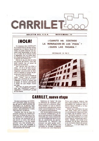 Carrilet noviembre de 1977