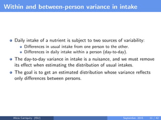 Assessing and Planning Nutrient Intakes