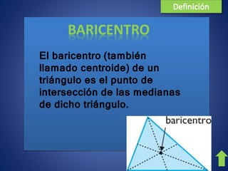 Baricentro de un triángulo | PPTX