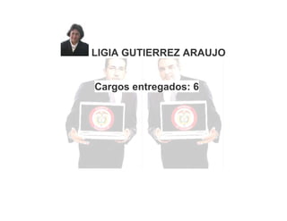 LIGIA GUTIERREZ ARAUJO
Cargos entregados: 6

 