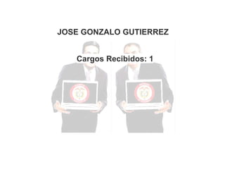 JOSE GONZALO GUTIERREZ
Cargos Recibidos: 1

 